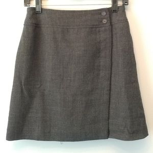 Jones NY Gray Wool Wrap Skirt 8